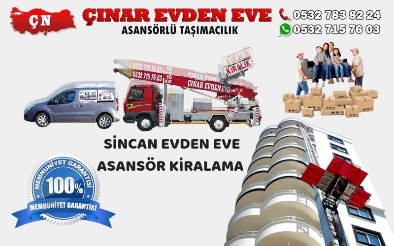 Ankara Sincan Nakliyat Asansörü Kiralık Sincan, Etimesgut, Eryaman 0532 715 76 03