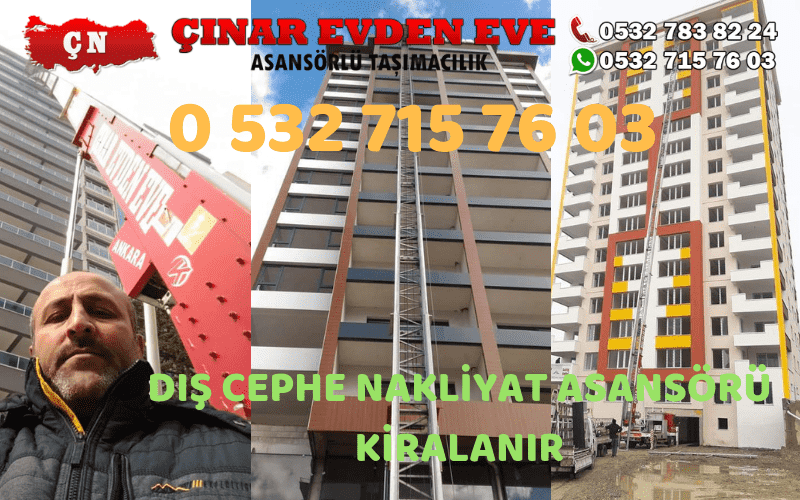 Ankara Şereflikoçhisar Ev eşya taşıma nakliyeci asansörle ev eşyası taşıma kiralık asansör ankara 0532 715 76 03